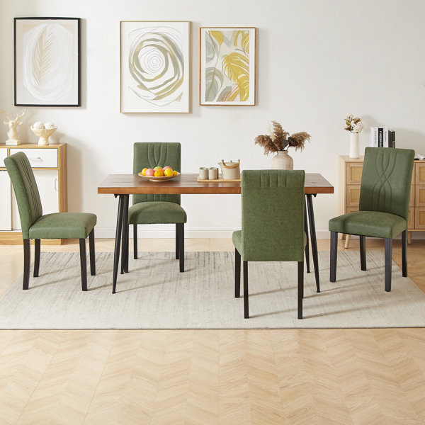 Lark Manor™ 2-Pack Modern Style Parsons Chairs Upholstered Fabric Stylish Kitchen Chairs Dining ...